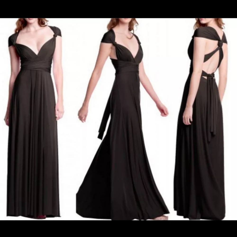 MULTIWAY WRAP CONVERTIBLE MAXI DRESS - Picture 2 of 9